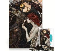Puzzle 1000 pièces Ange et Démon pour Adultes,1000 pièces,Jeu de mémoire et de Concentration,Format Compact,sans Espace,idéal pour des Moments de Jeu en Famille (38x26cm)