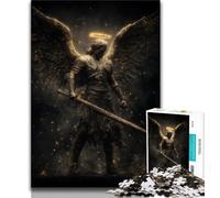 Puzzle 1000 pièces Ange Guerrier Chevalier pour Adolescents et Adultes, Anti-Stress, défi Difficile, décoration d'intérieur Unique et Cadeaux 38x26cm