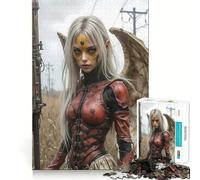 Puzzle 1000 pièces Ange Guerrier Post-apocalyptique pour Adultes Un Jeu Intelligent et Amusant à réaliser Ensemble, avec des découpes précises et Une décoration Artistique (38x26cm)