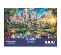 Puzzle 1000 Pièces Angkor VAT (Cambodge) Puzzle Un Jeu Intellectuellement Stimulant Cadeaux pour Adolescents Et Enfants 52x38cm/1000pcs