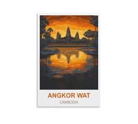 Puzzle 1000 pièces, Angkor Wat Cambodge, Puzzle Classique 1000 pièces, Jeu éducatif, pour Adultes et Enfants, 52 x 38 cm
