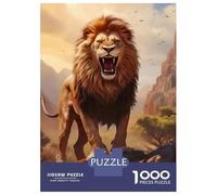 Puzzle 1000 Pièces Angry Wild Lion King Puzzles pour Adultes, Jeu De Réflexion, Améliore La Mémoire, Offrez-Le en Cadeau À Toute La Famille 70x50cm/1000pcs