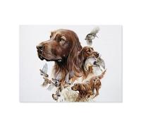 Puzzle 1000 pièces，Animal Canard Sauvage Chien et Canard，Puzzle 1000 Pieces Adultes Jouet de décompression intellectuel éducatif Puzzles Jeu de Famille Amusant pour Enfants（50x70cm）-K32