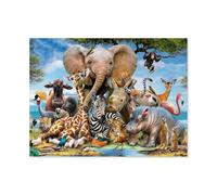 Puzzle 1000 pièces，Animal Éléphant Girafe Lion，Puzzle 1000 Pieces Adultes Puzzle Classique kit de Bricolage Jouets en Papier Cadeau Unique décoration（50x70cm）-O5