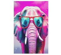 Puzzle 1000 Pièces Animal Éléphant - Puzzles en Bois pour Adultes Et Enfants - Décoration D'Intérieur 78×53cm