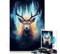 Puzzle 1000 pièces Animal Nature Cerf Cosmos pour Adolescents Jeu de réflexion Amusant Taille Uniforme Pièces précises Activité relaxante en Groupe à l'intérieur (50x75cm)