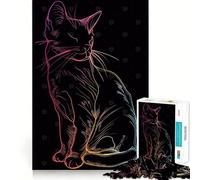 Puzzle 1000 pièces Animal Neon pour Adultes,défi Mental,découpe Nette,alignement Parfait,activité Amusante en Famille Le Soir (38x52cm)