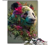 Puzzle 1000 pièces Animal Panda Art pour Adultes, Jouet éducatif Anti-Stress, idéal comme Cadeau pour Toute la Famille (50x75cm)