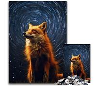 Puzzle 1000 pièces Animal Star Fox Puzzles Difficiles pour Adultes pour Adolescents, soirée de Jeux en Famille, idée Cadeau stimulante 26x38cm/10,23x14,96 Pouces