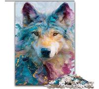 Puzzle 1000 pièces Animal Wolf Art pour Adultes et Adolescents, stimule Le Cerveau, Jouets addictifs pour cultiver la Patience, décoration Parfaite (50x75cm)