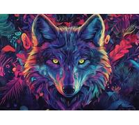 Puzzle 1000 Pièces - Animal Wolfss Affiche D'L'Art Mural - Puzzle Coloré - Adult Jouets De Défi Personnalisés - Mémoire des Personnes Âgées Jeux De Cognition Wd01Zt