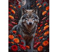Puzzle 1000 Pièces ，Animal Wolfss Oil Painting Posters ，Art Abstrait Puzzles ，Jeux Amusants pour Stimuler La Mémoire Et Les Capacités Cognitives ，Jouets Anti-Stress pour La Famille - Zp70Aw