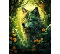 Puzzle 1000 Pièces ，Animal Wolfss Oil Painting Posters ，Art Abstrait Puzzles ，Jeux Amusants pour Stimuler La Mémoire Et Les Capacités Cognitives ，Jouets Anti-Stress pour La Famille - Zp64Aw