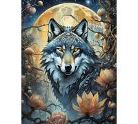 Puzzle 1000 Pièces ，Animal Wolfss Oil Painting Posters ，Art Abstrait Puzzles ，Jeux Amusants pour Stimuler La Mémoire Et Les Capacités Cognitives ，Jouets Anti-Stress pour La Famille - Zp68Aw