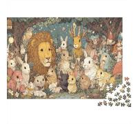 Puzzle 1000 Pièces Animal World, Carton Extra-épais pour Adultes, Un Monde Animalier Doux inspiré par l'art des Livres d'histoires Relaxation Mentale Et Loisirs D’intérieur, Cadeau, 70x50cm/1000pcs