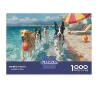 Puzzle 1000 Pieces Animaux Chien Malicieux - Conçu pour Les Adultes, Inspiré par Puzzle Stitch 1000 Pieces, Finition Mate Anti-Reflets 38x26cm/1000pcs