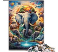 Puzzle 1000 pièces Animaux d'Afrique Puzzles en Carton, Parfaits pour la décoration de la Maison et du Bureau, Les fêtes, Les Anniversaires et Les Cadeaux de Vacances 1000 pièces(26x38cm)