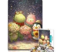 Puzzle 1000 pièces Animaux de Dessin animé pour Adultes et Adolescents, Aide Le Cerveau à exercer des Jouets addictifs pour cultiver la Patience, Jeu de défi Unique 50x75cm