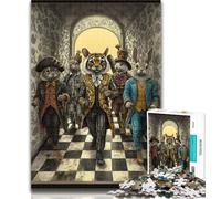 Puzzle 1000 pièces Animaux du Cirque Puzzle 1000 pièces pour Adultes et Adolescents, Jouets éducatifs, Jeux Anti-Stress, Superbes Cadeaux et Jouets 50x75cm