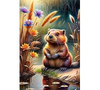 Puzzle 1000 Pieces Animaux Fleurs, Jeux éducatif Défi Jouets Puzzles Classiques, Parfaitement Emboîtable Lettres au Dos, pour Vous Faciliter Le Travail pour Hommes Femmes Plus âgés 75 x 50 cm