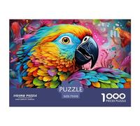 Puzzle 1000 pièces Animaux Oiseaux Perroquets Puzzles carrés créatifs pour Adultes et Puzzles en Bois Jeu Stimulant 1000 pièces (75 x 50 cm)