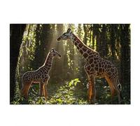Puzzle 1000 Pieces Animaux, Puzzle 1000 Pieces Adultes en Bois, Bricolage Jeu Éducatif avec Boite Cadeau pour Adultes, Bois Épais et Résistant, Puzzles pour Tableau Decoration Murale, (Girafe) U-2