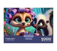 Puzzle 1000 pièces Animaux Thé Suricate Moufette - Adulte, Extrêmement Difficile, Anti-Stress, Idée Cadeau 70x50cm/1000pcs