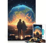 Puzzle 1000 pièces Anime Couple Apocalypse pour Adultes Jeu de réflexion Stimulant Structure à emboîtement précise Facile à Apprendre Plaisir en Famille (50x75cm)
