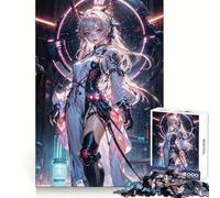 Puzzle 1000 pièces Anime CyberGirl Neon Dream pour Adultes Stimulation mentale, détente et Plaisir Bords Lisses (38x26cm)
