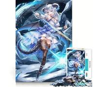 Puzzle 1000 pièces Anime Dragon Girl Warrior,1000 pièces faciles à Assembler,sans bavures,pour Un Jeu Amusant et Portable (38x26cm)