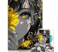 Puzzle 1000 pièces Anime Flower Girl pour Adolescents et Adultes, Anti-Stress, défi Difficile, décoration d'intérieur Unique et Cadeaux 50x75cm