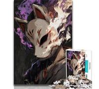 Puzzle 1000 pièces Anime Fox Mask Boy pour Adultes et Adolescents, Jouet éducatif et décompressant, Cadeau du Père Noël Secret 38x26cm