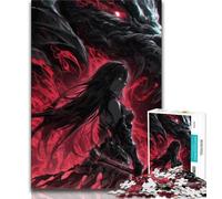 Puzzle 1000 pièces Anime Girl Dragon pour Adolescents, Cadeaux, Anti-Stress, défi Difficile, renforce l'amour Entre Couples 50x75cm