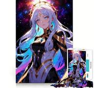 Puzzle 1000 pièces Anime Girl in Cosmos Jeu de réflexion créatif Découpe Nette Composants Robustes Idéal pour Les Voyages (38x52cm)