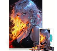 Puzzle 1000 pièces Anime Girl Masterpiece pour Adultes Jeu de réflexion Stimulant Structure à emboîtement précise Facile à Apprendre Plaisir en Famille (50x75cm)