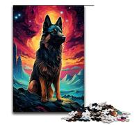 Puzzle 1000 pièces Anime Wolf in The Moonlight pour Adultes adapté aux Couples et aux Adolescents de 14 Ans et Plus 75 x 50 cm