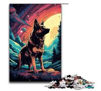Puzzle 1000 pièces Anime Wolf in The Moonlight pour Adultes adapté aux Couples et aux Adolescents de 14 Ans et Plus 75 x 50 cm