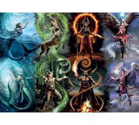 Bluebird Puzzle - Element Magic, Puzzle 1000 Pièces - Héros et Personnages Fantastiques - Fées, Sirènes, Magiciens - Puzzle Adulte - Fabriqué en France