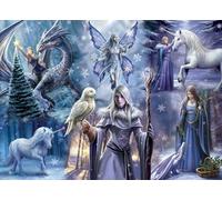 Bluebird Puzzle - Winter Fantasy, Puzzle 1000 Pièces - Fées, Dragons et Créatures Fantastiques en Hiver - Puzzle Adulte - Fabriqué en France