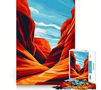 Puzzle 1000 pièces Antelope Canyon Art de Voyage Décoration épurée Jeu de réflexion Cadeau Calme Cadeau d'anniversaire Artistique (38x52cm)