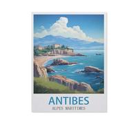 Puzzle 1000 Pièces，Antibes, Alpes-Maritimes，Puzzle 1000 Pieces Jeu De Famille Amusant pour Enfants Adultes（75x50cm）-GP72