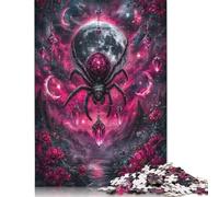 Puzzle 1000 pièces Araignée avec Bijoux dans Un Paysage Rose pour Adultes, Puzzles en Papier pour Adultes, Adolescents, Hommes et Femmes, Cadeau 1000 pièces (38 x 26 cm)