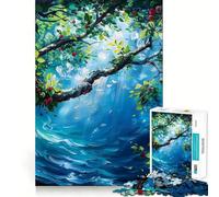 Puzzle 1000 pièces Arbre au-Dessus de l'eau, Assemblage Parfait, Jeu Artistique et intellectuel, défi, Jeu de détente, Cadeau d'anniversaire Amusant (50x75cm)
