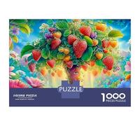 Puzzle 1000 pièces « Arbre aux Fraises » : Explosion de Couleurs abstraites. Jeu éducatif (≥12 Ans), décoration Magnifique, difficulté Stimulant, idée Cadeau d'anniversaire. 70 x 50 cm