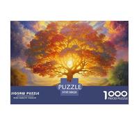 Puzzle 1000 pièces Arbre de Vie - Arbre d’Or & lumière Brillante, Jeu éducatif défiant 38x26cm