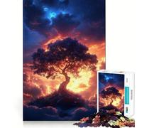 Puzzle 1000 pièces Arbre de Vie Céleste Jeu de Construction Artistique aux découpes nettes Idéal pour se détendre,s'amuser en Famille ou Entre Amis (50x75cm)