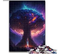 Puzzle 1000 pièces Arbre de Vie Cosmique en Bois, décoration idéale pour la Maison ou Le Bureau, Cadeau de Noël idéal 50x75cm, décoration Artistique à Faire soi-même, Cadeau d'anniversaire idéal