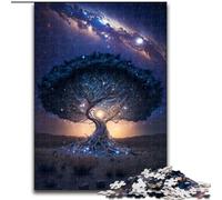 Puzzle 1000 pièces Arbre de Vie Cosmique en Bois, décoration idéale pour la Maison ou Le Bureau, Cadeau de Noël idéal 50x75cm, décoration Artistique à Faire soi-même, Cadeau d'anniversaire idéal