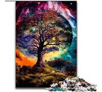 Puzzle 1000 pièces Arbre de Vie Cosmique en Bois, Jeu Familial interactif, adapté aux 14 Ans et Plus, 50x75cm, Jeu de réflexion pour Adolescents, pour Les fêtes