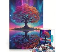 Puzzle 1000 pièces Arbre de Vie Cosmique, Jeu de réflexion Stimulant, Détente intellectuelle, Idéal comme Cadeau pour Toute la Famille 38x52cm
